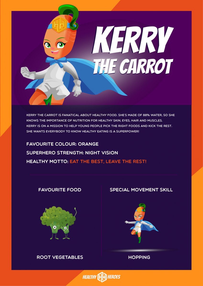 Amaven Healthy Heroes - Kerry the Carrot