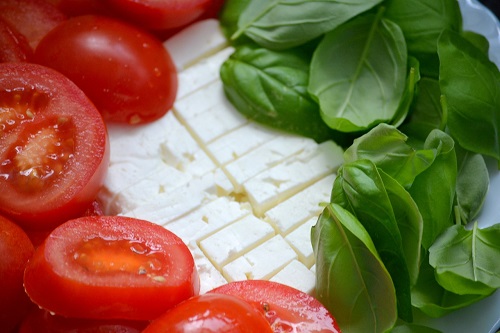 Feta cheese and tomatoes 