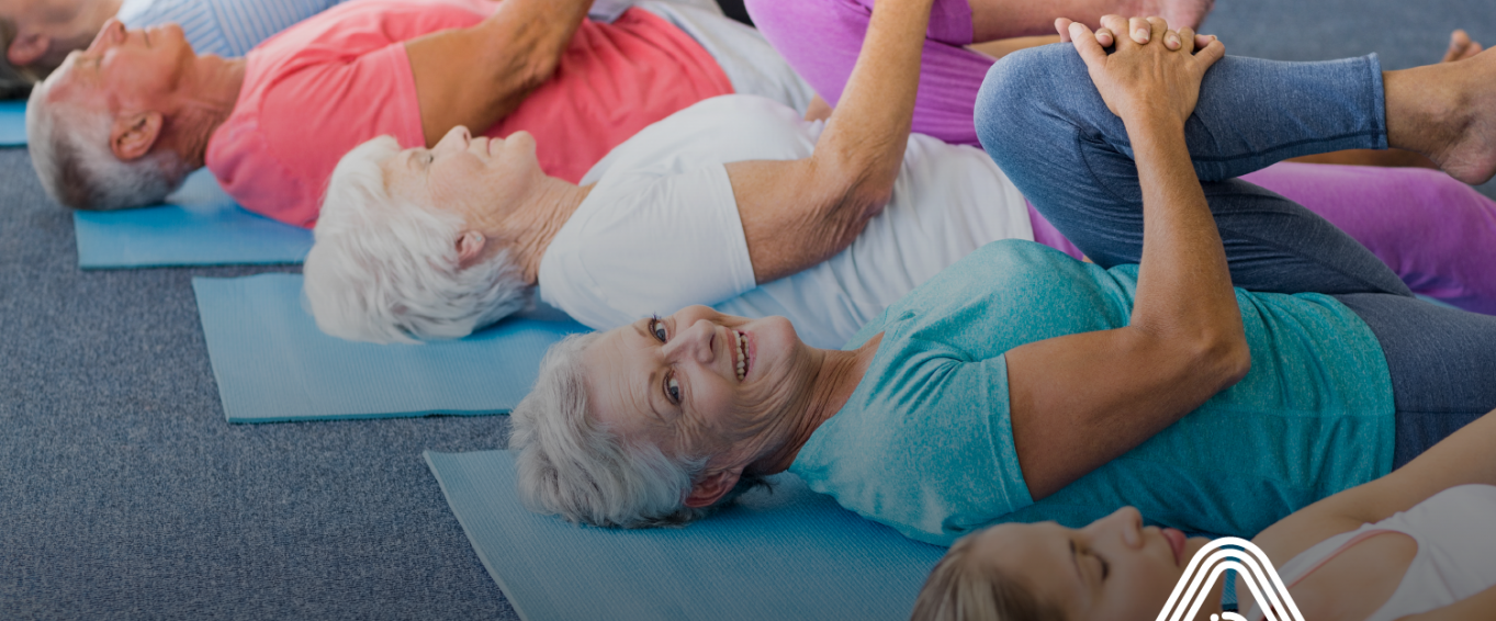 older adults doing exercise on a matt older adults doing exercise on a matt