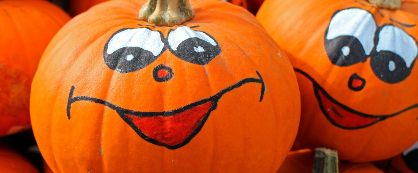 Smiley face pumpkins