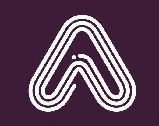 Amaven white on purple logo