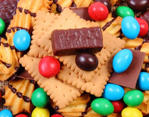 Chocolate, biscuits and sweets