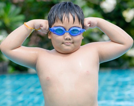 Child in a swimming pool