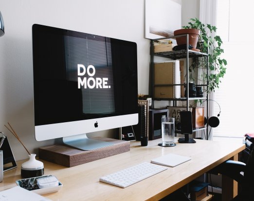 Corporate Workspace with a Motivational Message 