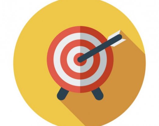 Target with an arrow in it