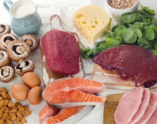 Sources of complete protein on table