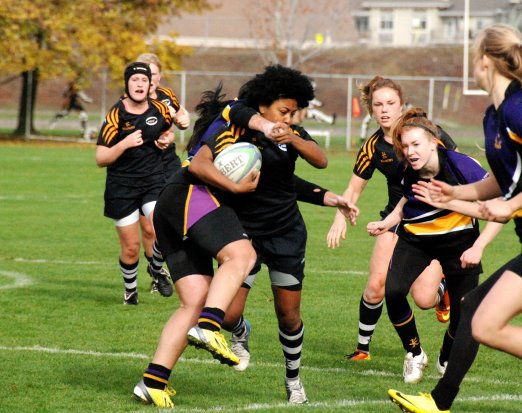 Teen Girls Playing Rugby