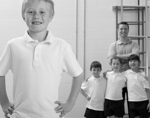 Children in school uniform