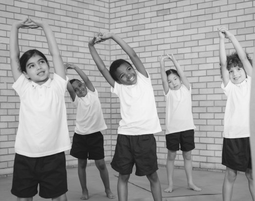 Young Kids Performing a Stretch 