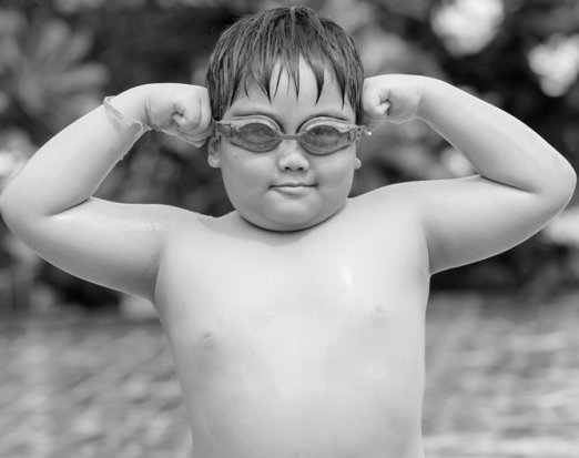 Child in a swimming pool