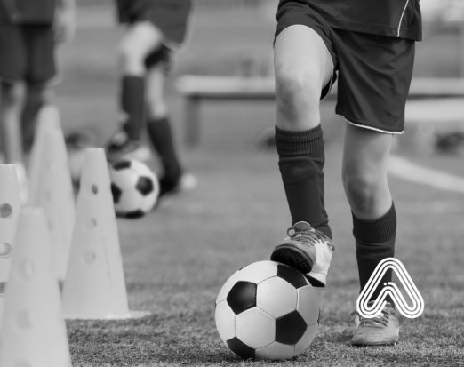 Boys playing football