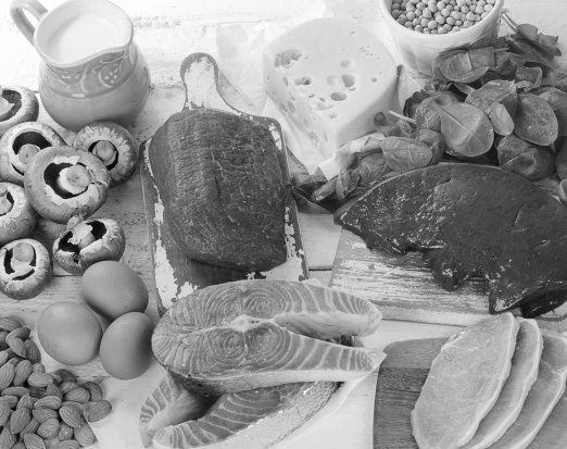 Sources of complete protein on table
